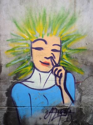 Product picture Girl Picking Nose - Street Art 